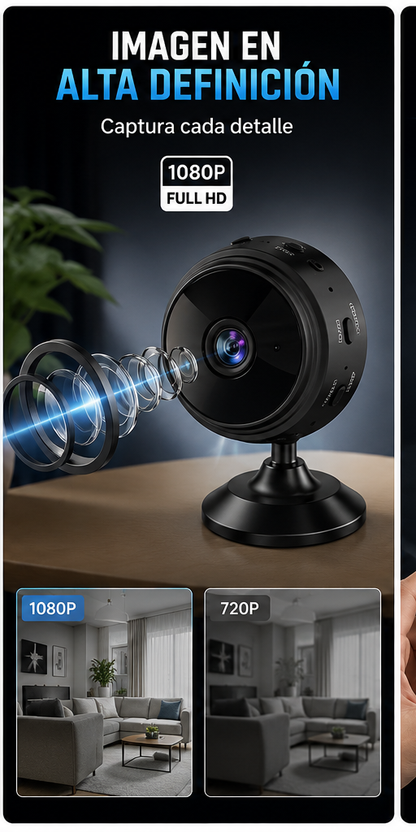 Mini Cámara de Seguridad A9 con Visión Nocturna – Vigilancia Discreta 📷